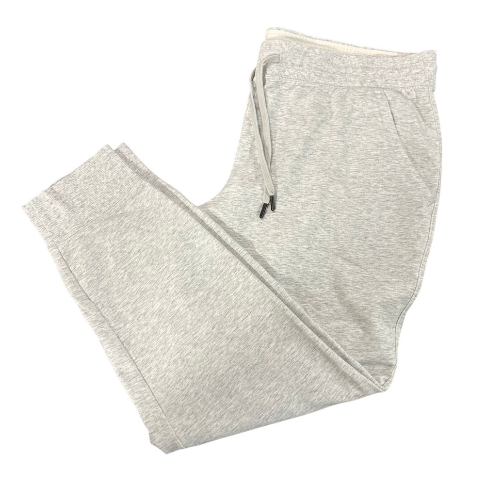 EDDIE BAUER Jogger Pants Womens XL Gray French Terry Stretch Cotton Sweatpants